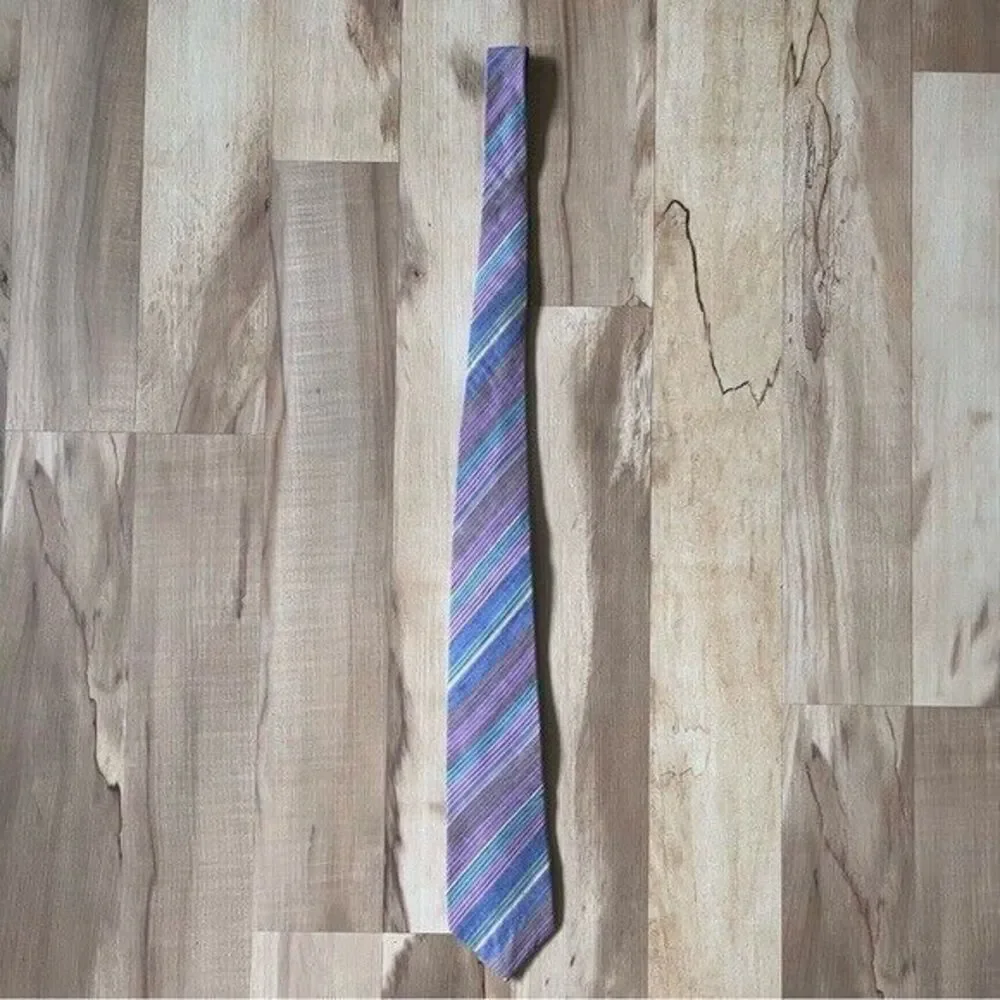 Vintage Tie Men's Pastel Preppy Pink Blue Coastal Wedding Southern Retro Beach